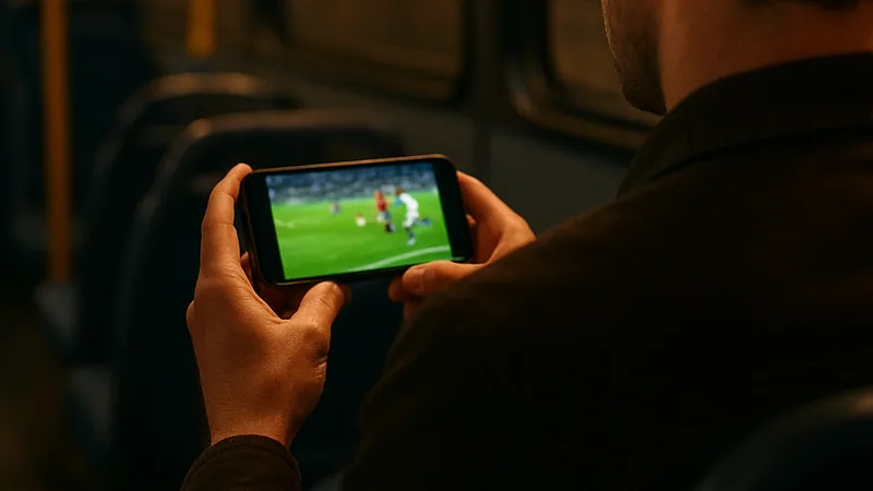 IPTV no celular durante o trajeto de ônibus