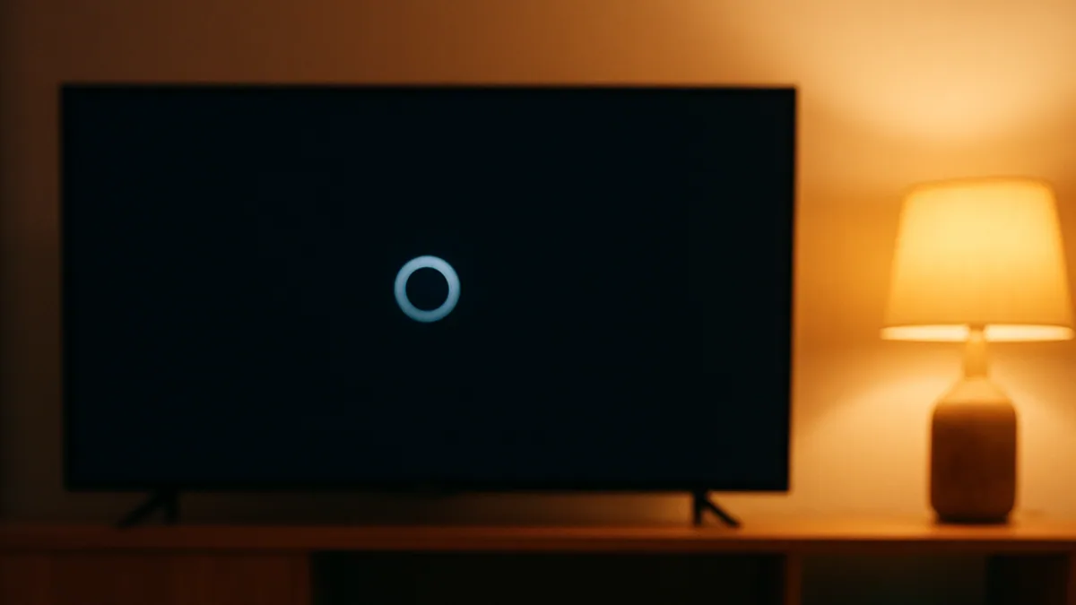 IPTV parou de funcionar: TV com tela preta e roteador ao lado