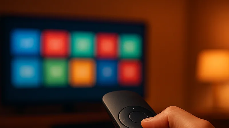 IPTV na TV LG: controle apontado para a loja de aplicativos
